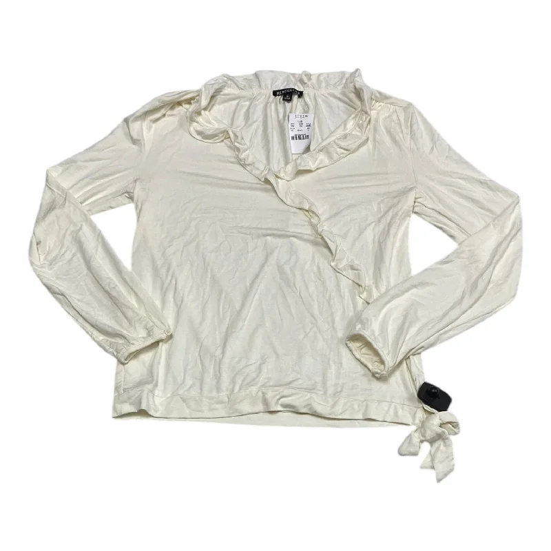 Top Long Sleeve By J. Crew In Cream, Size: S