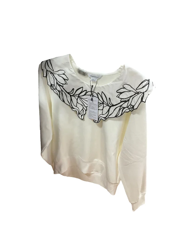 Top Long Sleeve By Clothes Mentor In Cream, Size: S