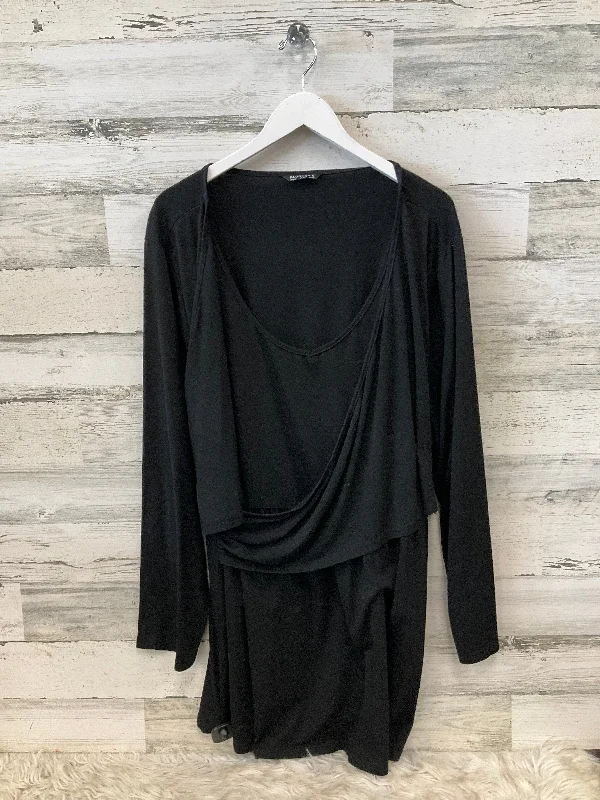 Top Long Sleeve By Clothes Mentor In Black, Size: 4x