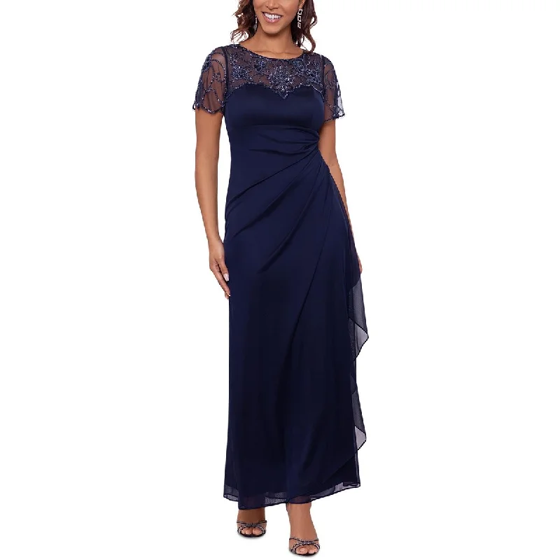 Xscape Womens Embellished Maxi Evening Dress