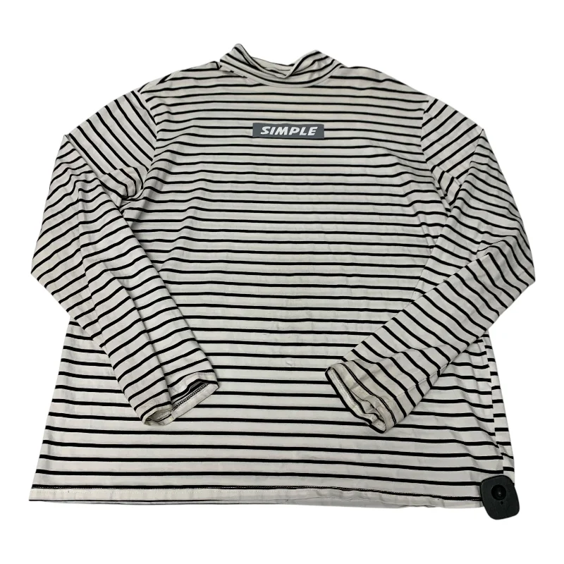 Top Long Sleeve By Shein In Striped Pattern, Size: Xxl