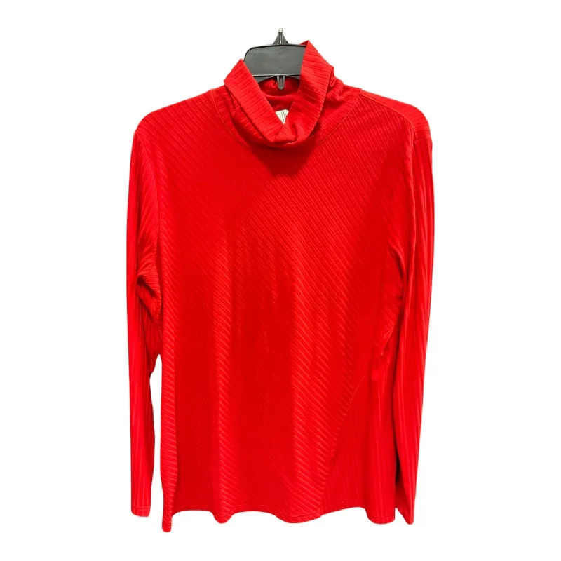 Top Long Sleeve By Athleta In Red, Size: Xl