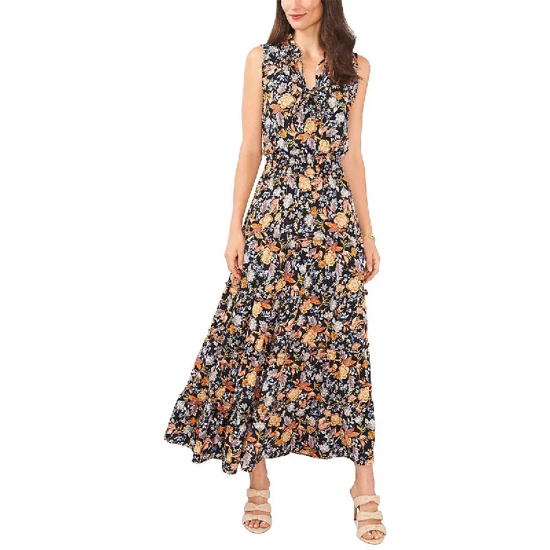 MSK Womens Tiered Long Maxi Dress