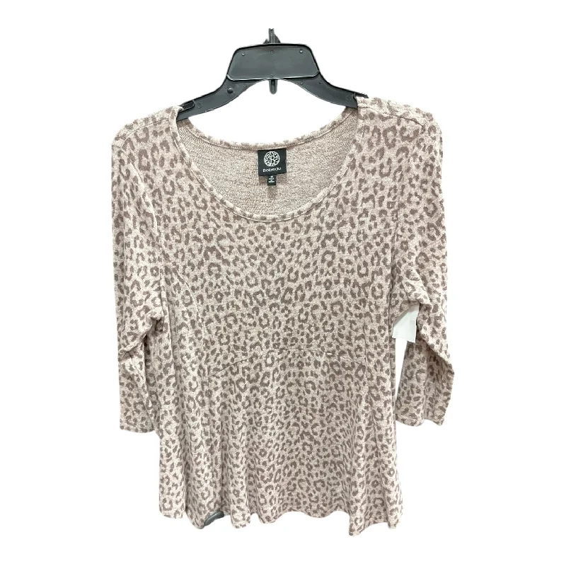 Top Long Sleeve By Bobeau In Animal Print, Size: M