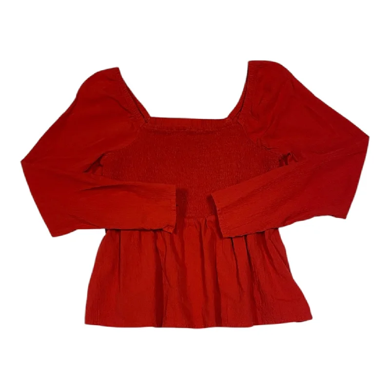 Top Long Sleeve By Old Navy In Red, Size: M