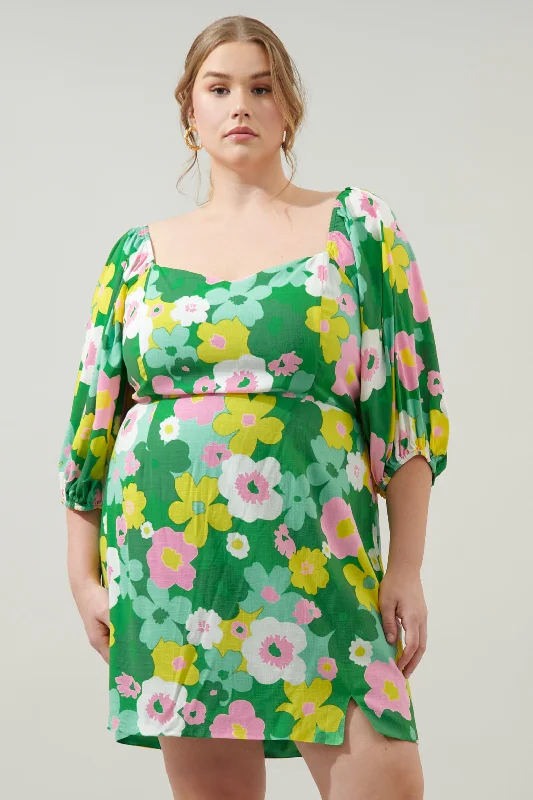 Wrenly Floral Avana Mini Sheath Dress Curve