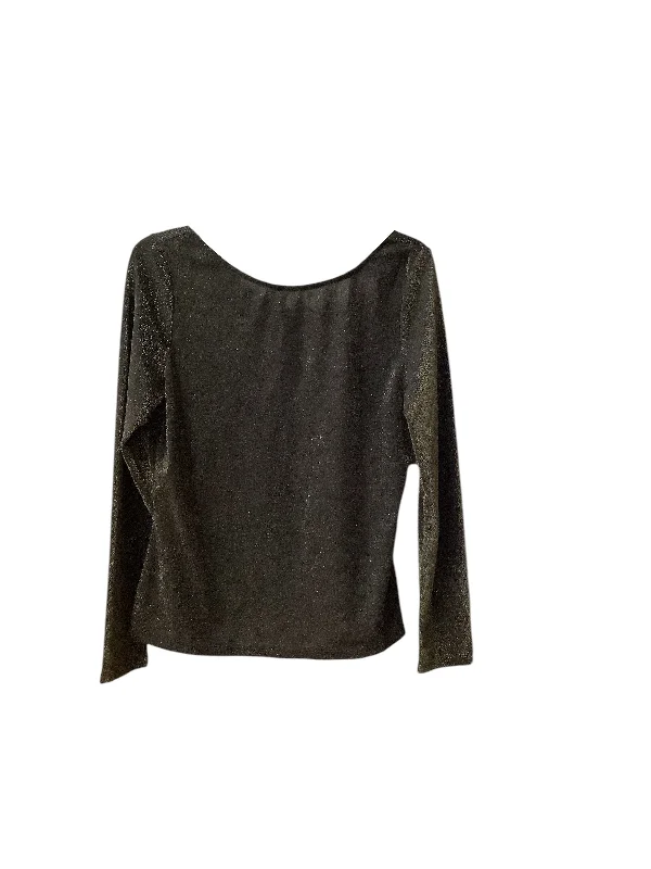 Top Long Sleeve By New York And Co In Black & Gold, Size: L