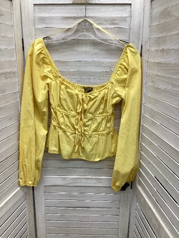 Top Long Sleeve By 4s13nna In Yellow, Size: S