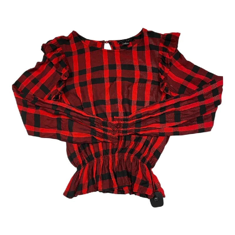 Top Long Sleeve By Sanctuary In Black & Red, Size: S