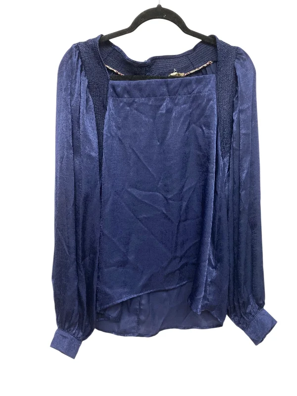 Top Long Sleeve By Umgee In Blue, Size: L