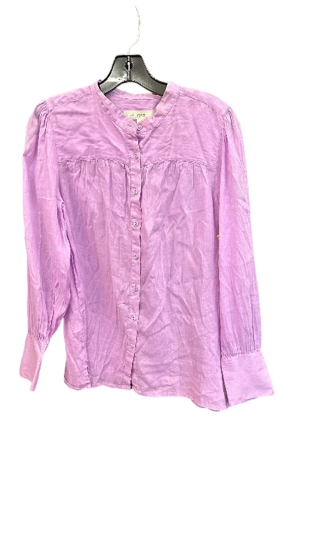 Top Long Sleeve By Loft In Purple, Size: M