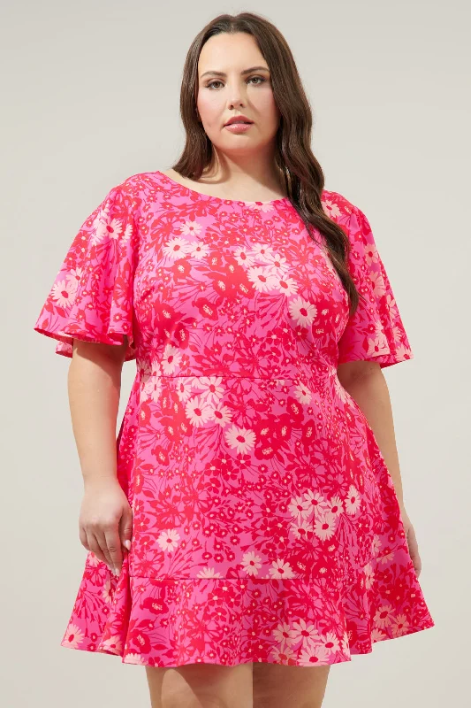 Lover Girl Flouncy Flare Mini Dress Curve