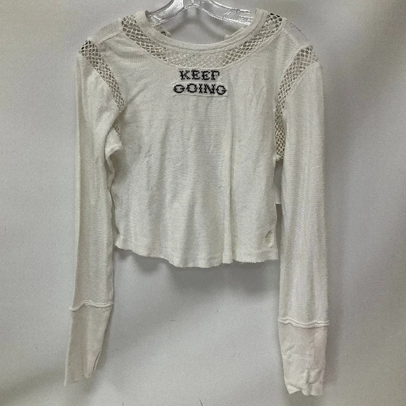 Top Long Sleeve By Free People In White, Size: S