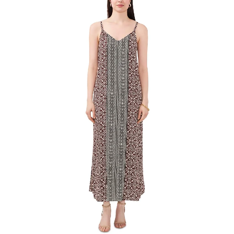 MSK Womens Printed Rayon Maxi Dress