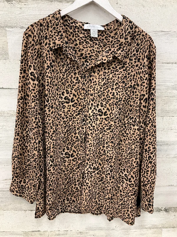 Top Long Sleeve By Clothes Mentor In Animal Print, Size: 3x