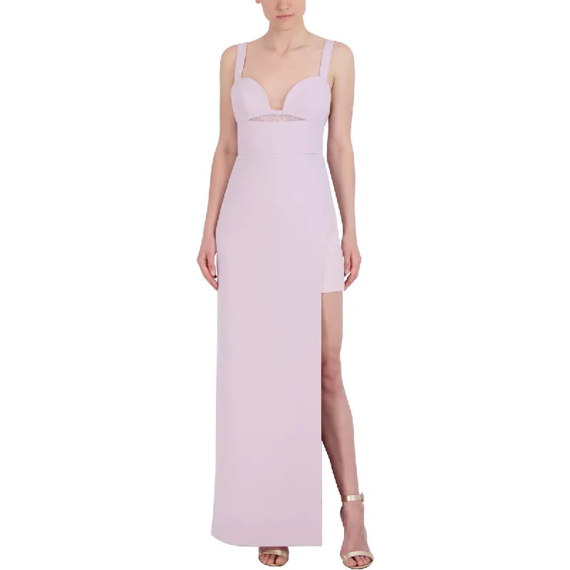 BCBGMAXAZRIA Womens Full Length Side Slit Maxi Dress