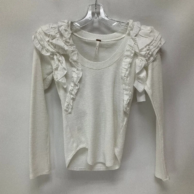 Top Long Sleeve By Free People In White, Size: Xs