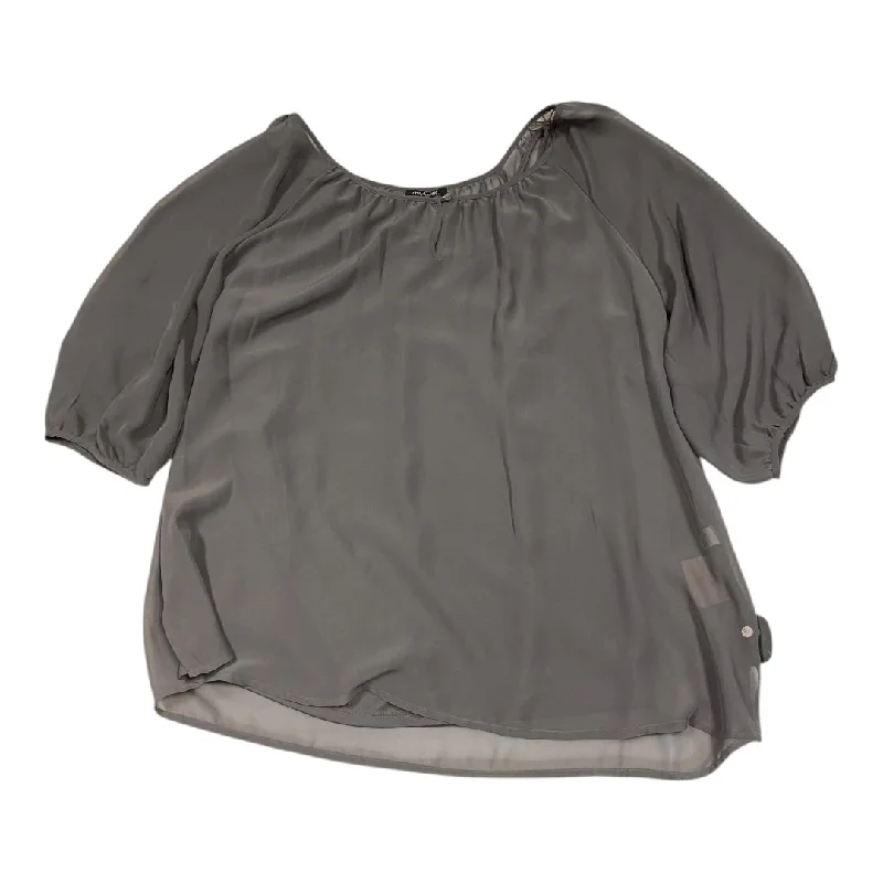 Top Long Sleeve By Daisy Fuentes In Grey, Size: 1x