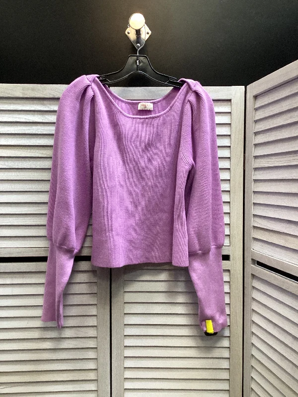 Top Long Sleeve By Clothes Mentor In Purple, Size: L