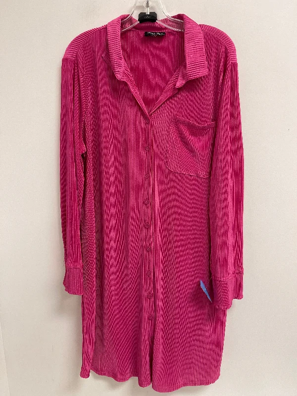 Tunic Long Sleeve By Clothes Mentor In Pink, Size: L