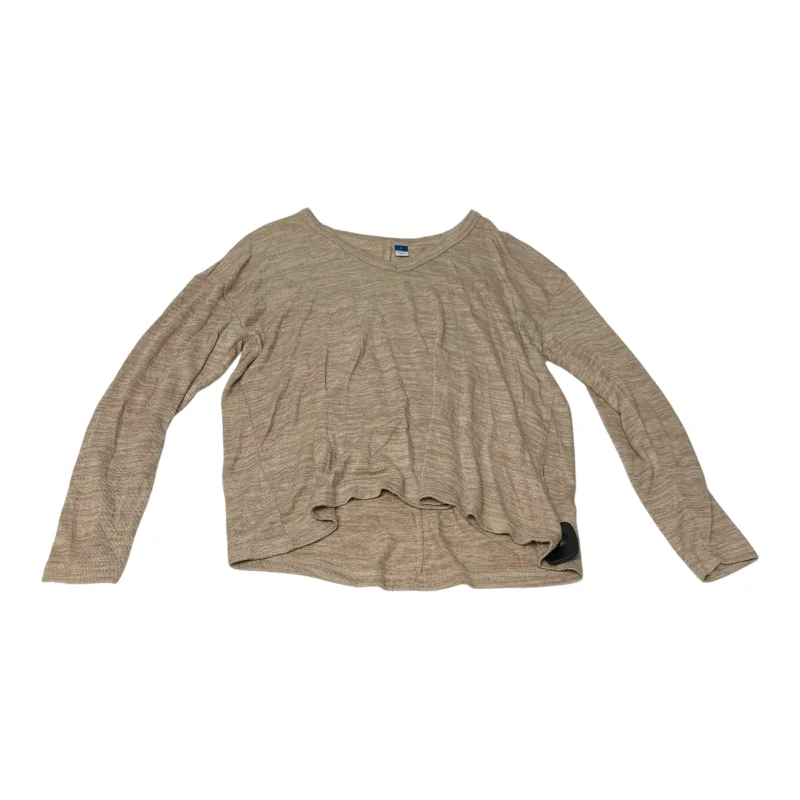 Top Long Sleeve Basic By Old Navy In Beige, Size: S