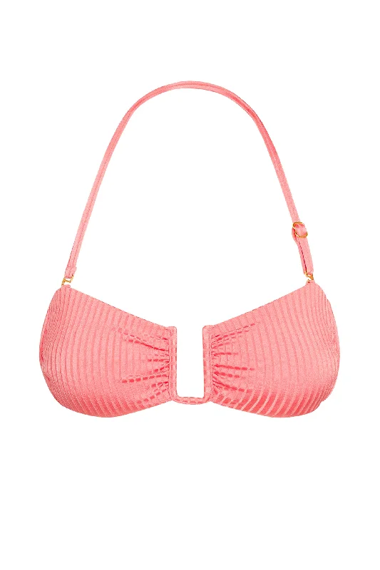 St. Martinique Bandeau - Guava Wide Rib