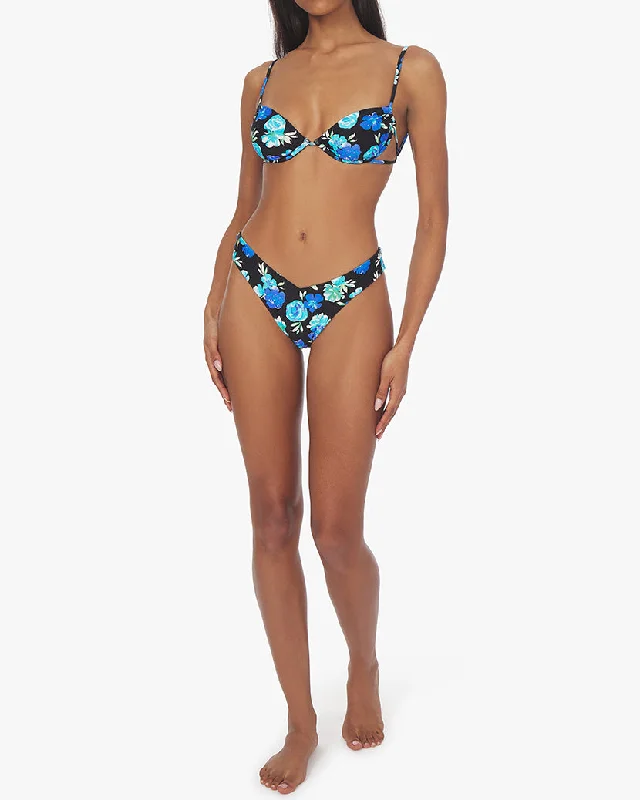 Ruched Underwire 90's Floral Bikini Top