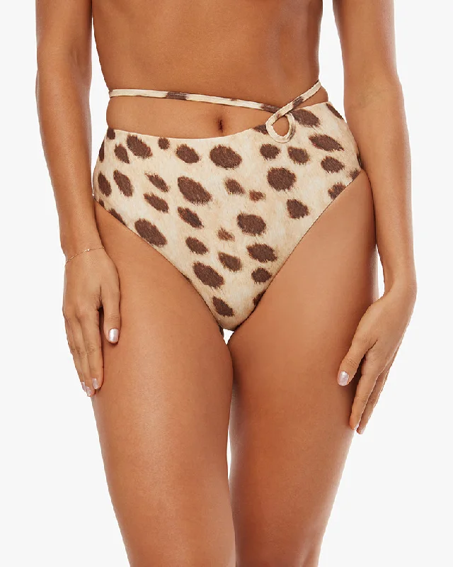 Strappy Tie Leopard Bikini Bottom