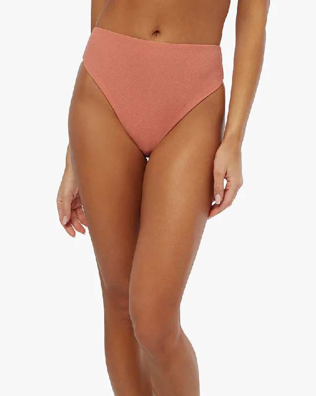 High Rise Crepe Knit Bikini Bottom