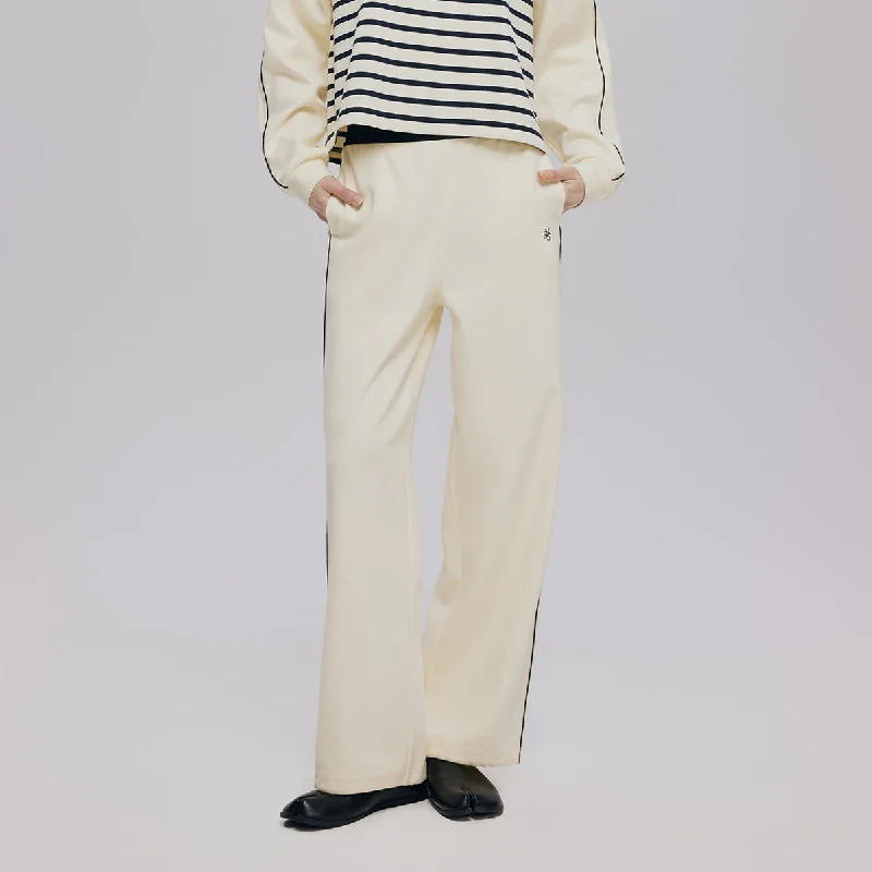 Sporty embroidered trousers