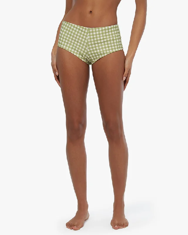 Low Rise Gingham Swim Short