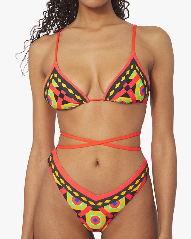 Cooper Wrap Mosaic Bikini Top