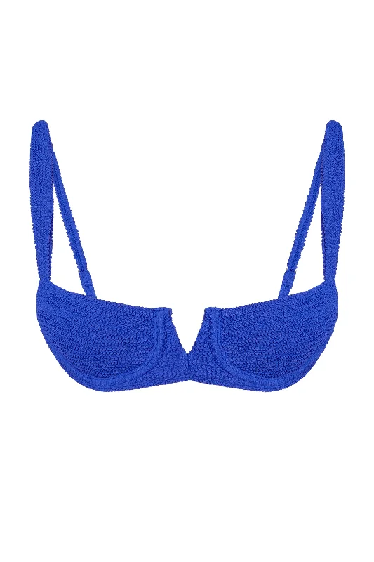 Clovelly Top - Cobalt Crinkle