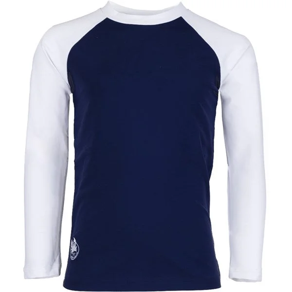 Petit Crabe Blue/White Raglan UV Swim Shirt