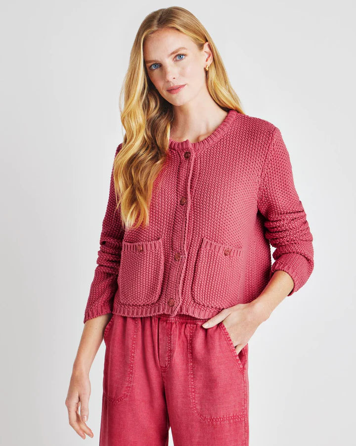 Andrea Cropped Cardigan - Rossa