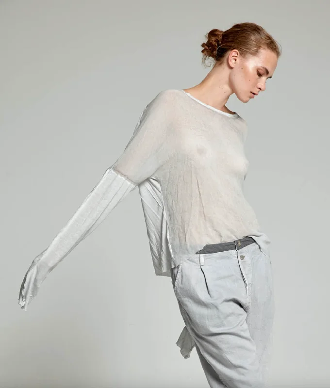 Silk Jersey Top - Original Light Gray