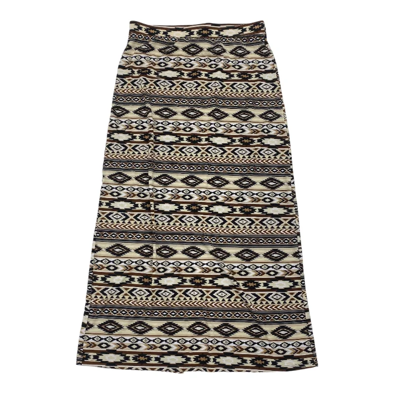 Skirt Maxi By Bobbie Brooks In Brown & Tan, Size:Xl