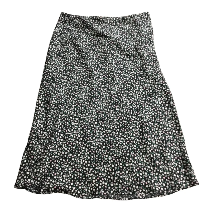 Skirt Maxi By Divided In Black Floral, Size: 10