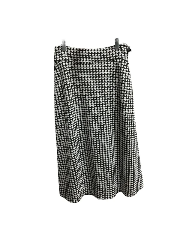 Skirt Midi By Cabi In Black & White, Size: 4