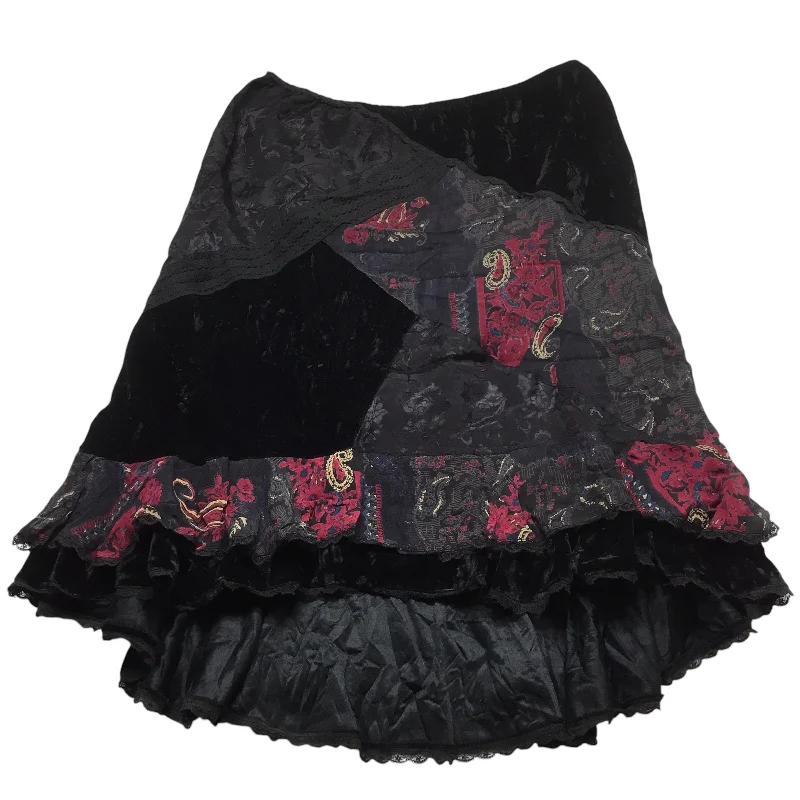 Skirt Midi By New Directions In Black Red, Size: Xl