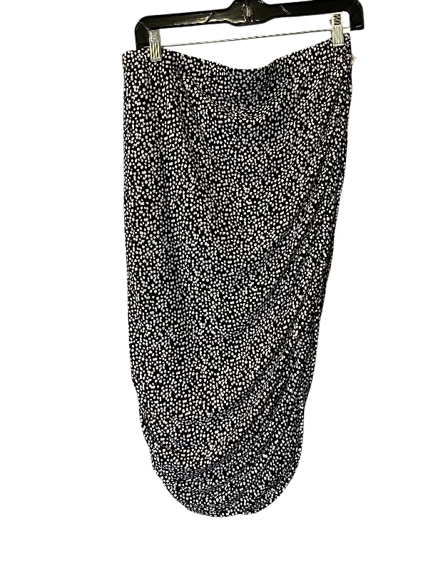 Skirt Midi By Vince Camuto In Black & White, Size: 22