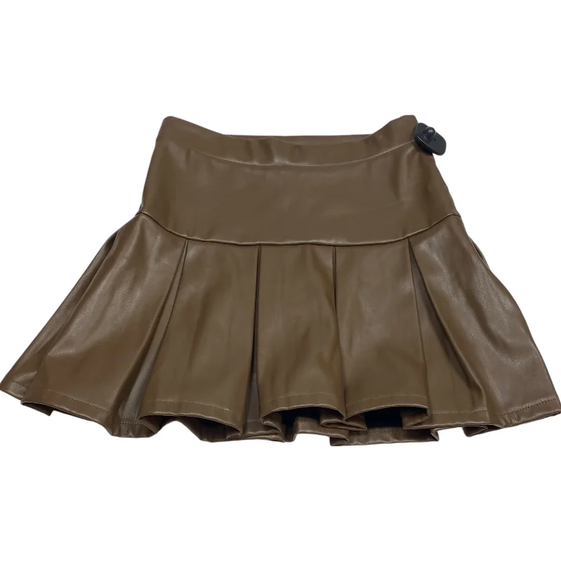 Skirt Mini & Short By Hespera In Brown, Size: M