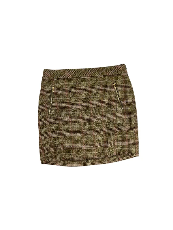 Skirt Mini & Short By Loft In Plaid Pattern, Size: 10