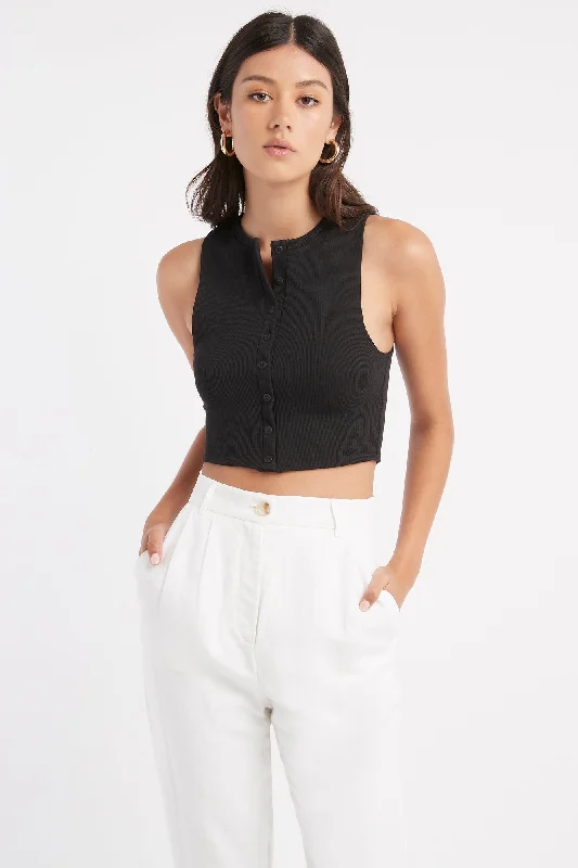 Sophie Button Crop Top