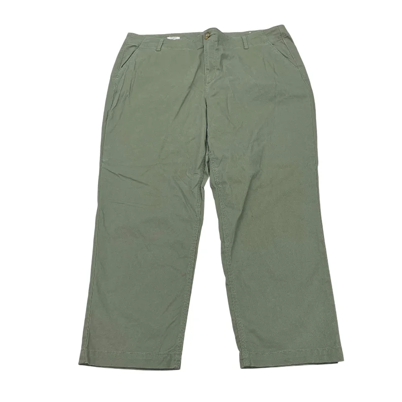 GREEN PANTS CHINOS & KHAKIS by LOFT Size:18