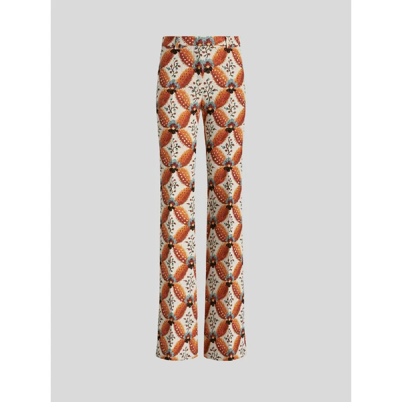 JACQUARD TROUSERS WITH GEOMETRIC DESIGN