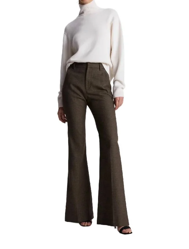 Maizie Pant In Tan/olive