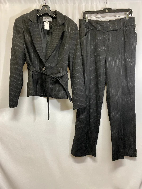 Pants Suit 2pc By Sharagano In Black, Size: 12