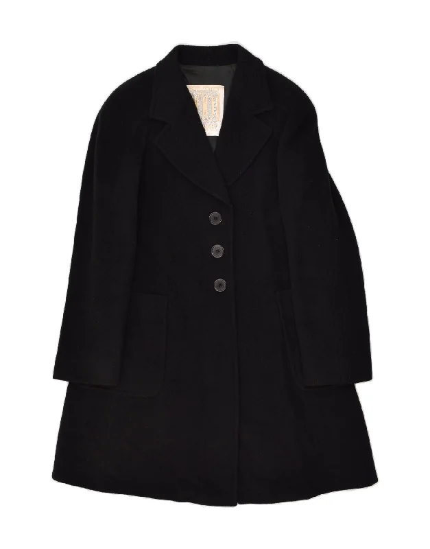 GIANFRANCO FERRE Womens Overcoat UK 10 Small Black