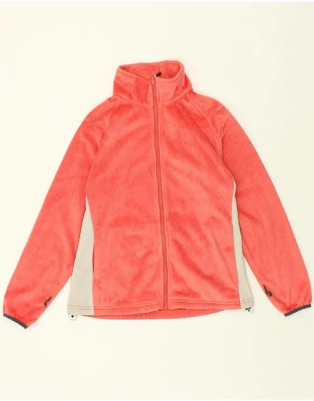 MCKINLEY Womens Fleece Jacket UK 16 Large Orange Colourblock Polyester